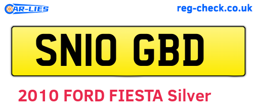 SN10GBD are the vehicle registration plates.