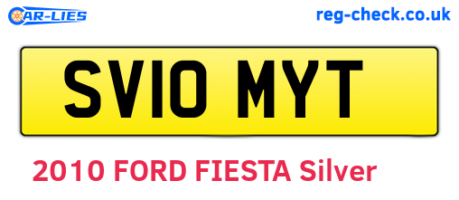 SV10MYT are the vehicle registration plates.
