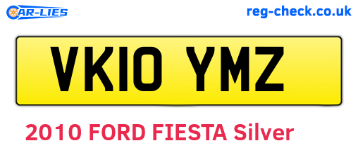 VK10YMZ are the vehicle registration plates.