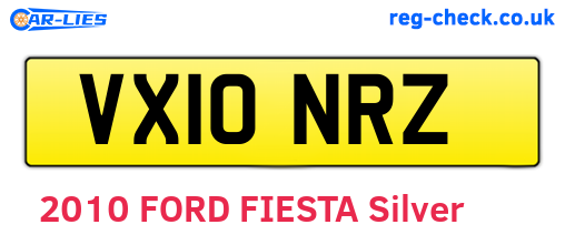 VX10NRZ are the vehicle registration plates.
