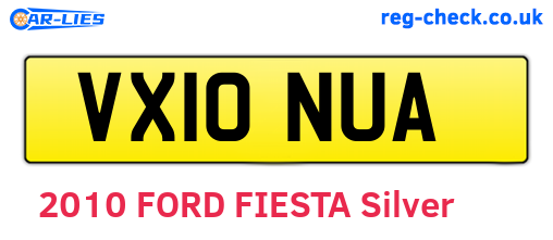 VX10NUA are the vehicle registration plates.