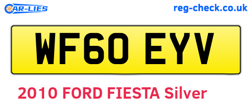WF60EYV are the vehicle registration plates.