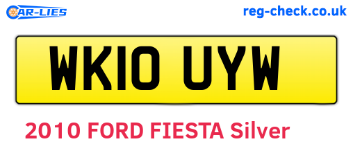 WK10UYW are the vehicle registration plates.