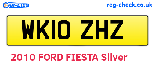 WK10ZHZ are the vehicle registration plates.