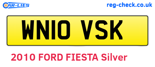 WN10VSK are the vehicle registration plates.