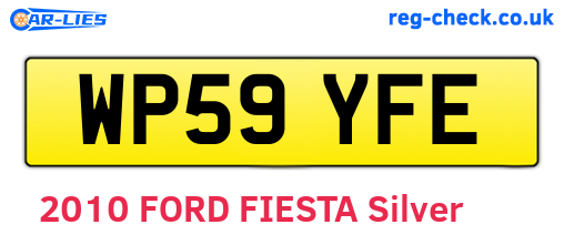 WP59YFE are the vehicle registration plates.