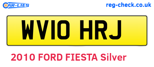 WV10HRJ are the vehicle registration plates.