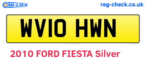 WV10HWN are the vehicle registration plates.