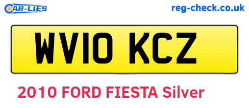 WV10KCZ are the vehicle registration plates.