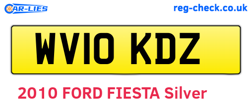 WV10KDZ are the vehicle registration plates.