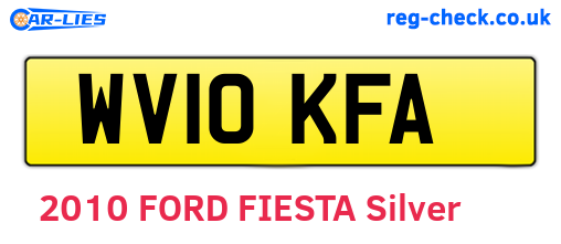 WV10KFA are the vehicle registration plates.