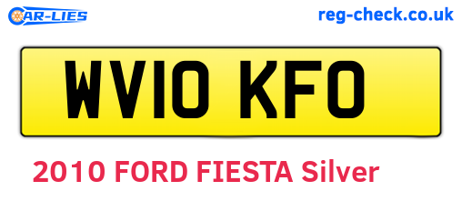 WV10KFO are the vehicle registration plates.