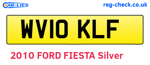 WV10KLF are the vehicle registration plates.