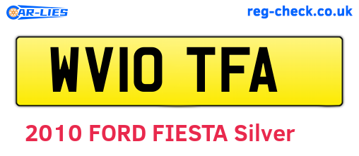 WV10TFA are the vehicle registration plates.