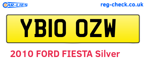 YB10OZW are the vehicle registration plates.