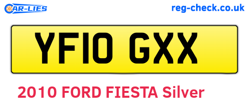 YF10GXX are the vehicle registration plates.