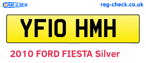 YF10HMH are the vehicle registration plates.