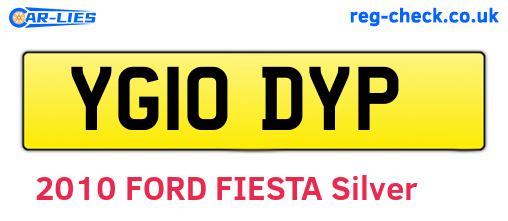 YG10DYP are the vehicle registration plates.
