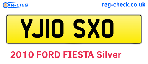 YJ10SXO are the vehicle registration plates.