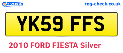 YK59FFS are the vehicle registration plates.