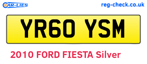 YR60YSM are the vehicle registration plates.