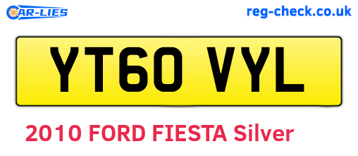 YT60VYL are the vehicle registration plates.