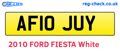 AF10JUY are the vehicle registration plates.