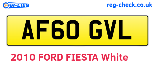 AF60GVL are the vehicle registration plates.