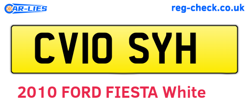 CV10SYH are the vehicle registration plates.