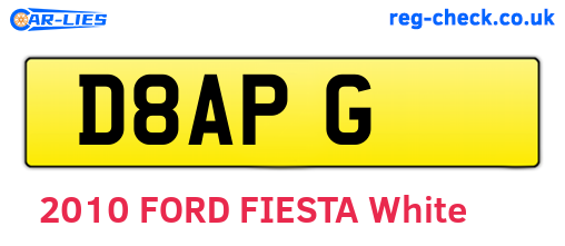 D8APG are the vehicle registration plates.