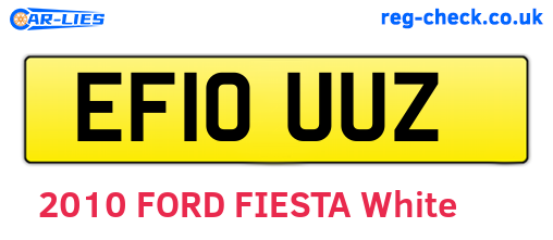 EF10UUZ are the vehicle registration plates.