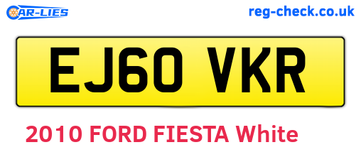 EJ60VKR are the vehicle registration plates.