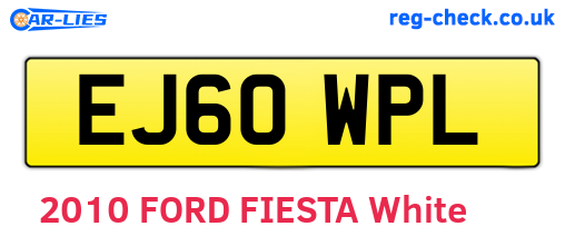 EJ60WPL are the vehicle registration plates.