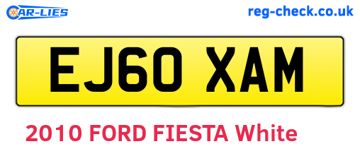 EJ60XAM are the vehicle registration plates.