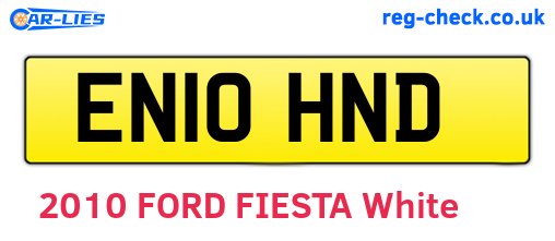 EN10HND are the vehicle registration plates.