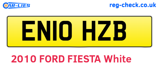 EN10HZB are the vehicle registration plates.