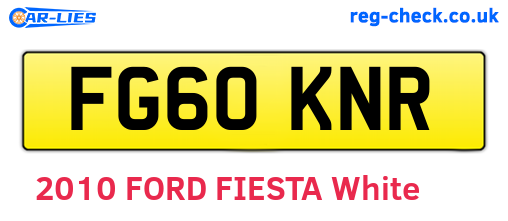 FG60KNR are the vehicle registration plates.