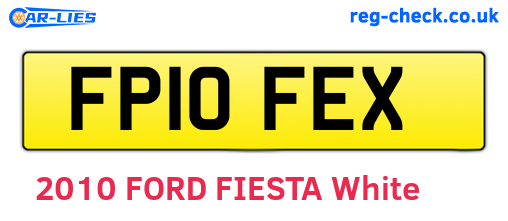 FP10FEX are the vehicle registration plates.