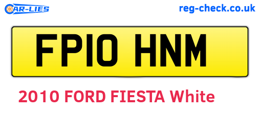 FP10HNM are the vehicle registration plates.