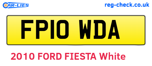 FP10WDA are the vehicle registration plates.