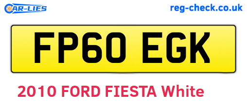 FP60EGK are the vehicle registration plates.