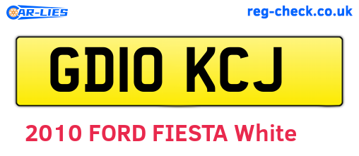 GD10KCJ are the vehicle registration plates.