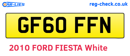 GF60FFN are the vehicle registration plates.