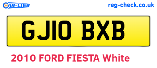 GJ10BXB are the vehicle registration plates.