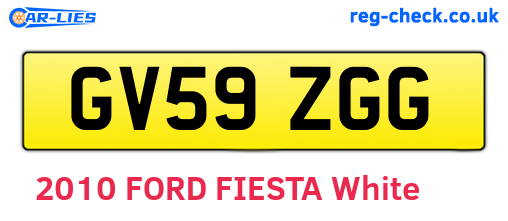 GV59ZGG are the vehicle registration plates.