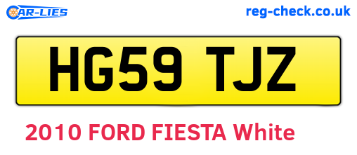 HG59TJZ are the vehicle registration plates.