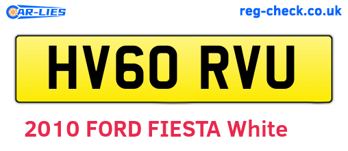 HV60RVU are the vehicle registration plates.