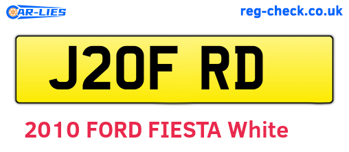 J20FRD are the vehicle registration plates.