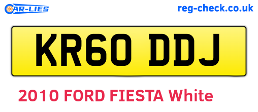 KR60DDJ are the vehicle registration plates.