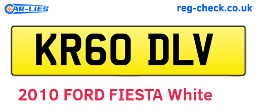 KR60DLV are the vehicle registration plates.
